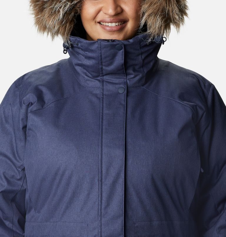 Women's Columbia Juniper Ridge Omni-Heat Infinity Down Parka Jackets Navy | Plus Size CA-A5083